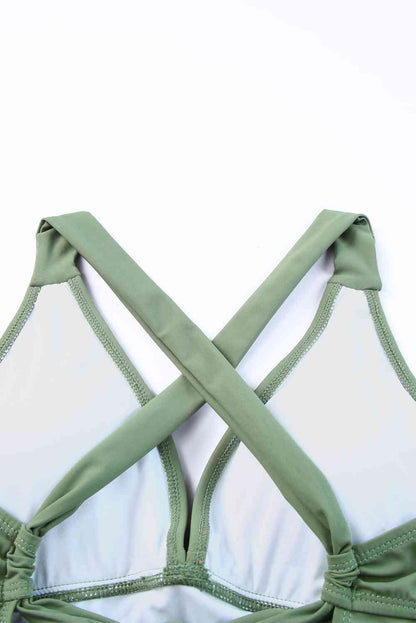Tie Back Sleeveless Swim Dress and Bottoms Set - Create the impossible