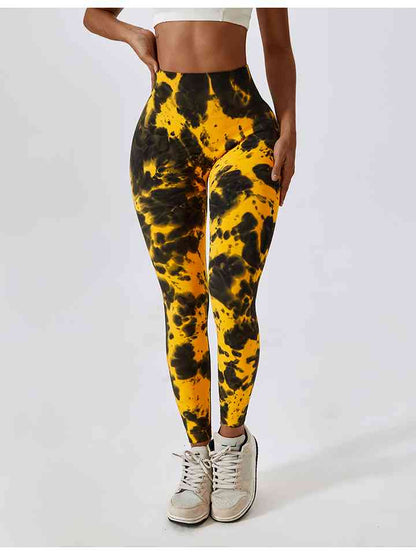 Tie Dye Wide Waistband Active Leggings