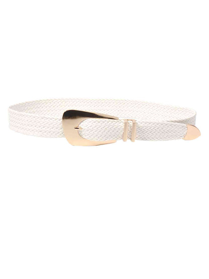 Irregular Buckle Braid Belt