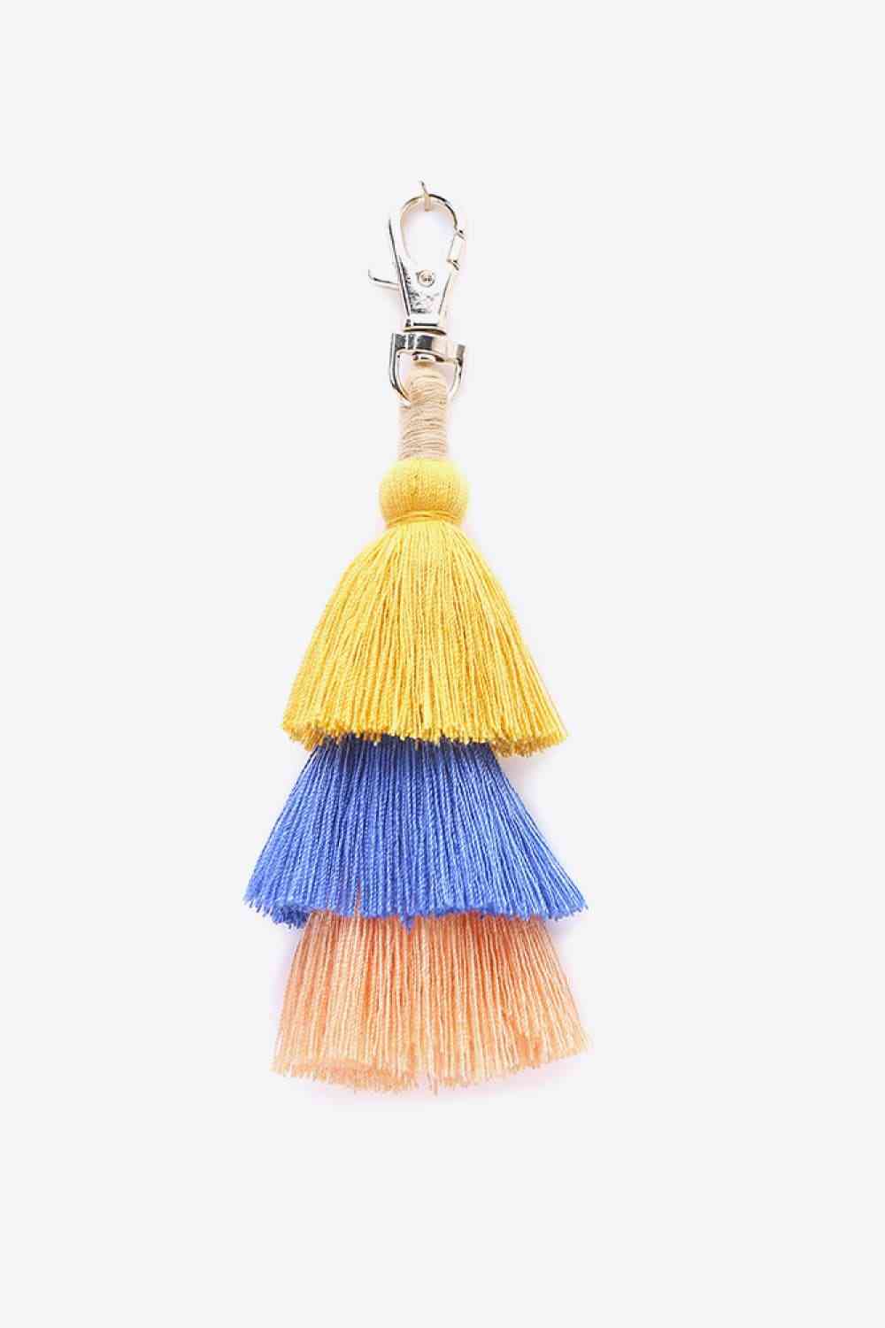 Layered Tassel Keychain