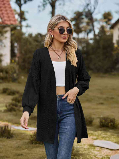 Open Front Longline Cardigan