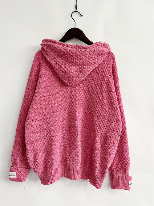 Drawstring Long Sleeve  Hooded Sweater - Create the impossible