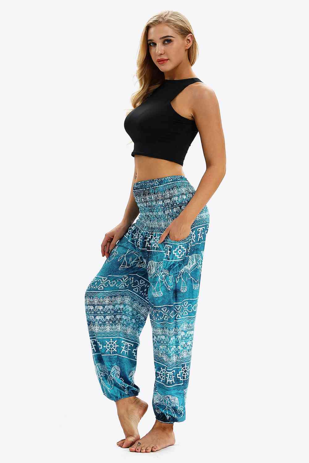 Elephant Print Pocket Joggers