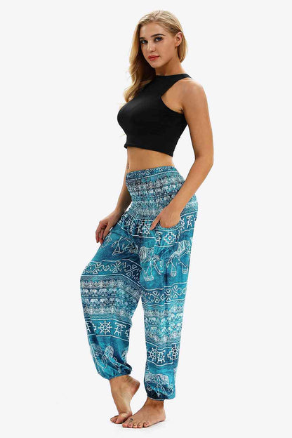 Elephant Print Pocket Joggers