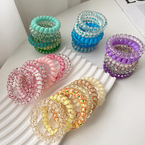 6-Piece Resin Telephone Line Hair Ropes – Create the impossible