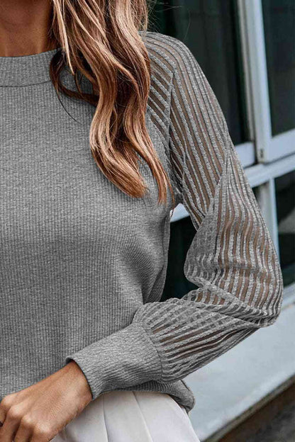 Round Neck Raglan Sleeve Knit Top - Create the impossible