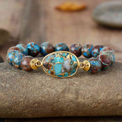 Natural Stone Beaded Bracelet