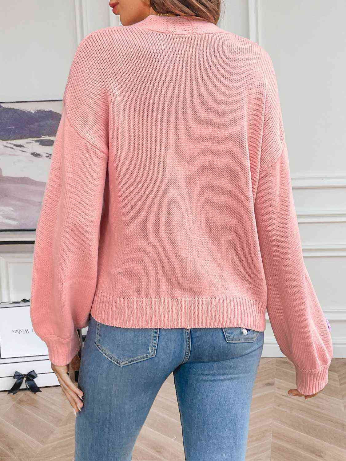 Floral Long Sleeve Open Front Cardigan - Create the impossible