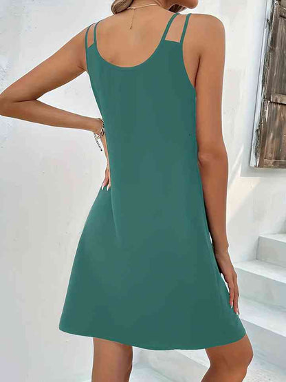 Double-Strap V-Neck Dress