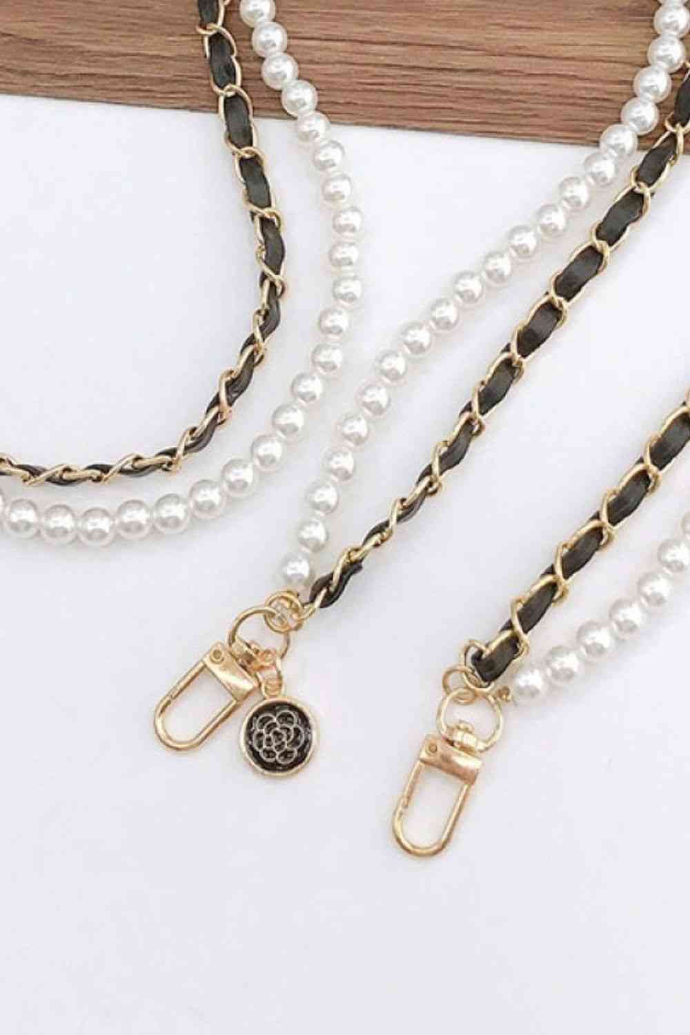 Pearl PU Crossbody Chain