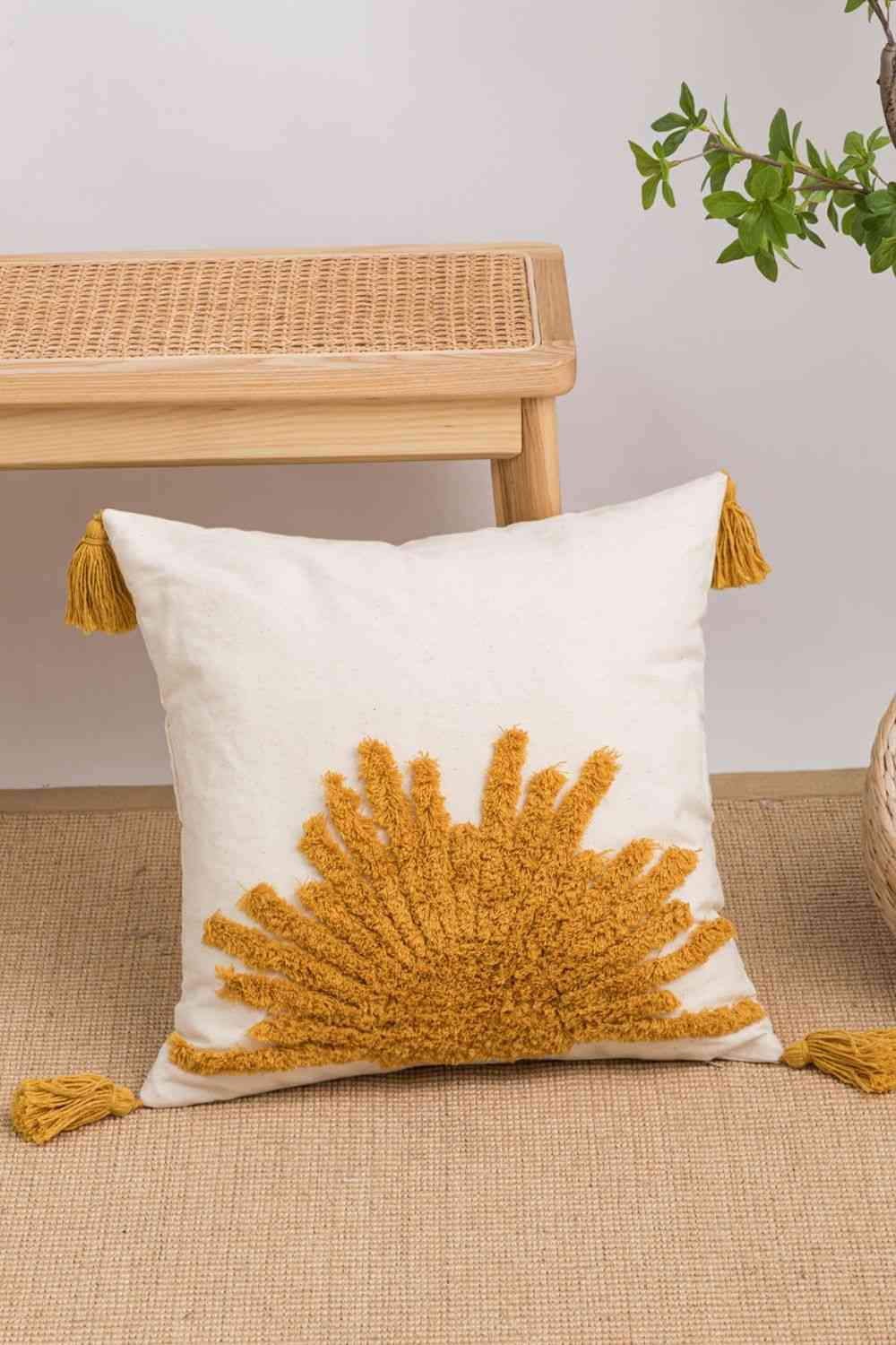 Sun Graphic Tassel Decorative Throw Pillow Case - Create the impossible