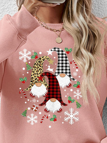 Faceless Gnomes Graphic Drop Shoulder Sweatshirt