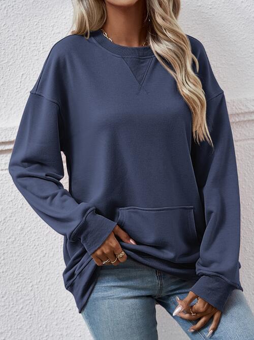 Round Neck Long Sleeve Sweatshirt - Create the impossible