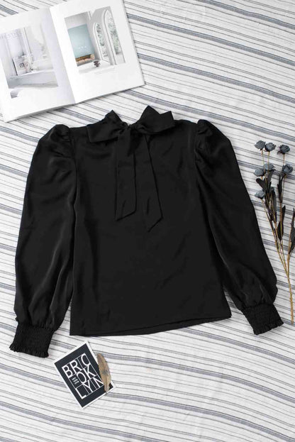 Mock Neck Puff Sleeve Blouse - Create the impossible