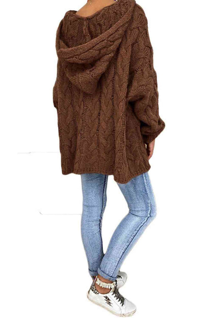 Cable-Knit Hooded Sweater - Create the impossible