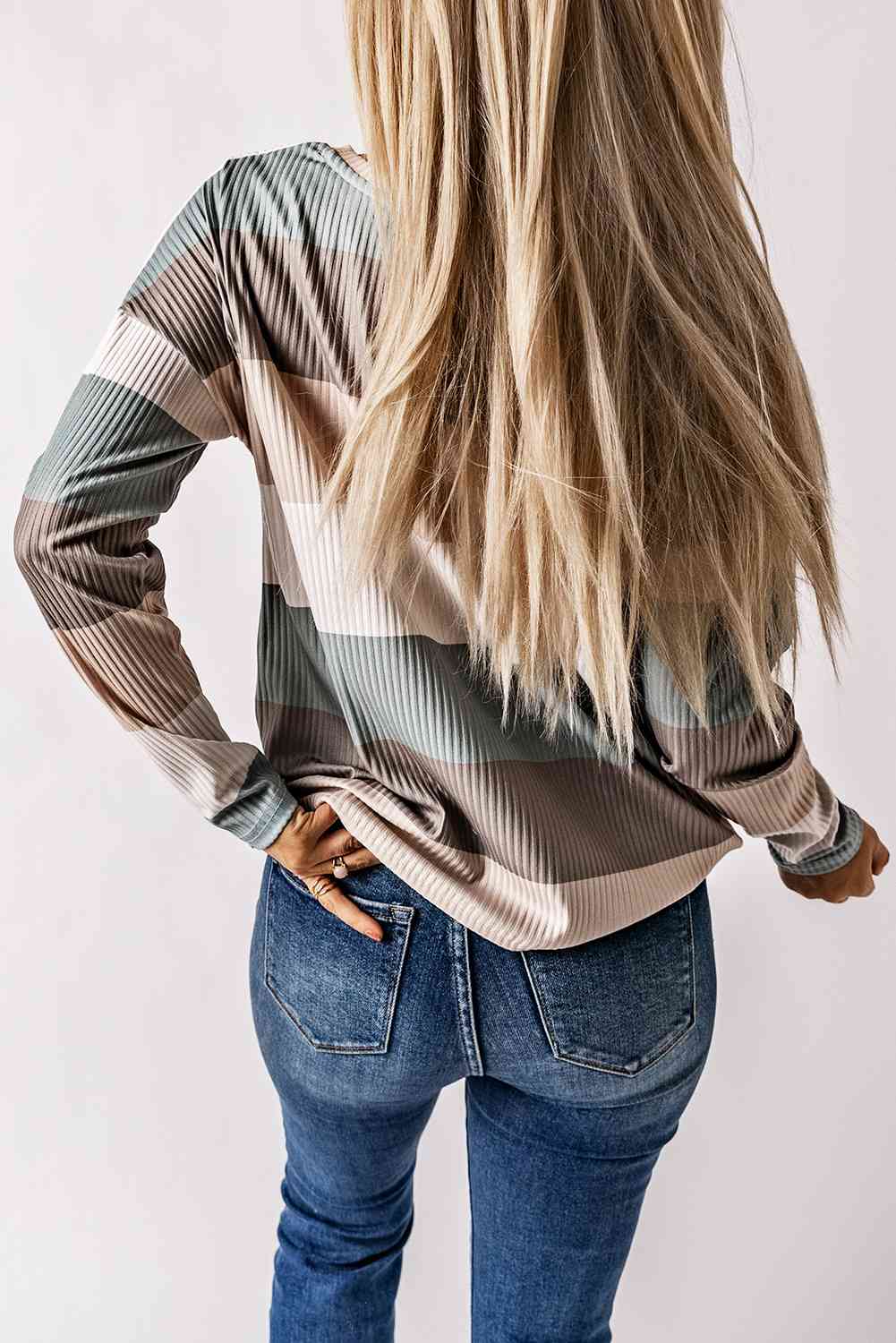 Wide Stripe Top with Pocket - Create the impossible