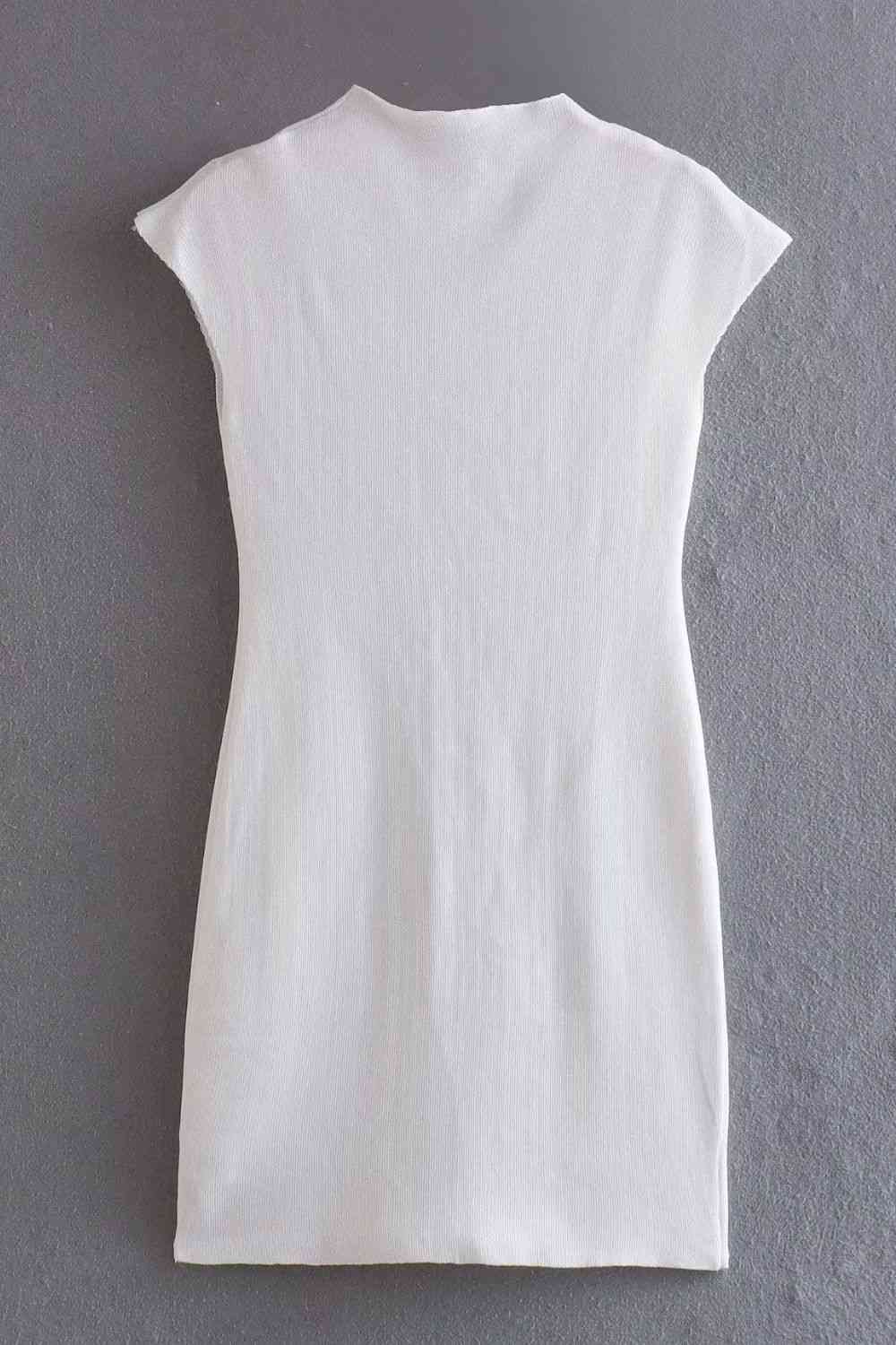 Round Neck Capped Sleeve Dress