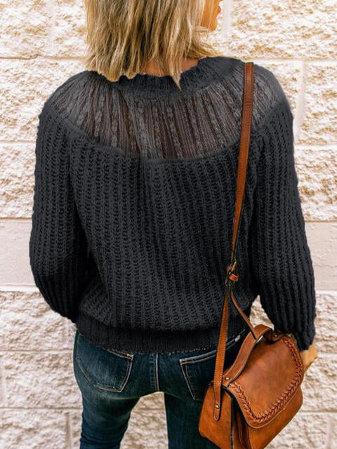 Round Neck Rib-Knit Sweater - Create the impossible