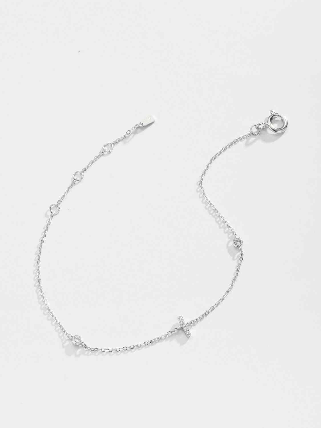 G To K Zircon 925 Sterling Silver Bracelet