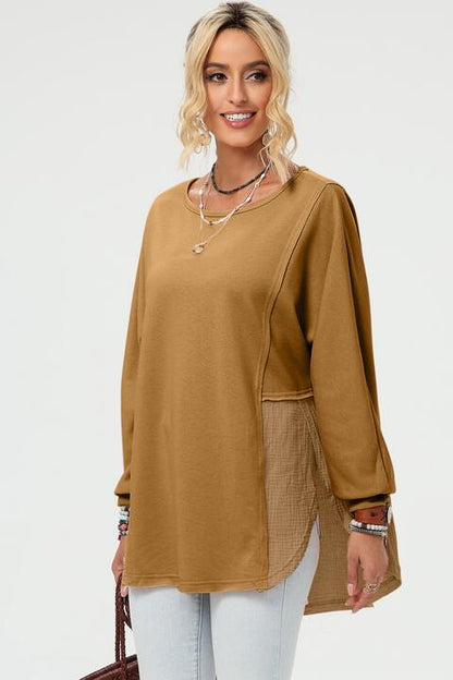 Curved Hem Dolman Sleeve Top - Create the impossible