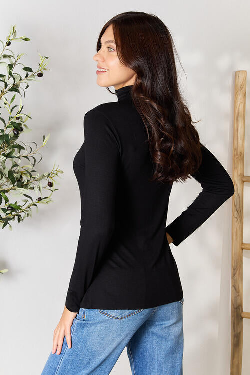 BOMBOM Turtleneck Long Sleeve Blouse - Create the impossible