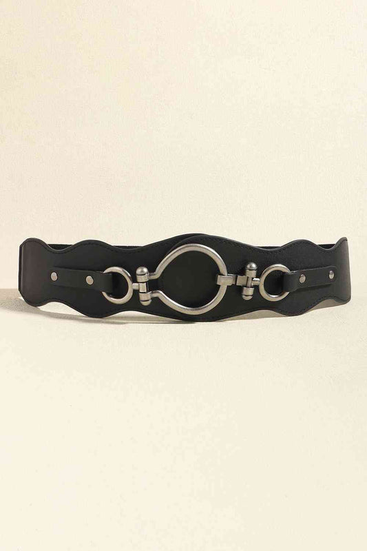 PU Leather Zinc Alloy Buckle Belt