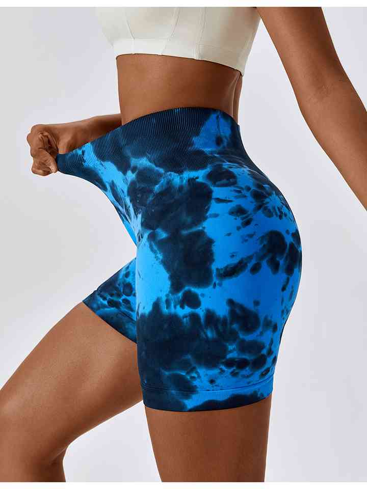 Tie Dye Wide Waistband Sports Shorts