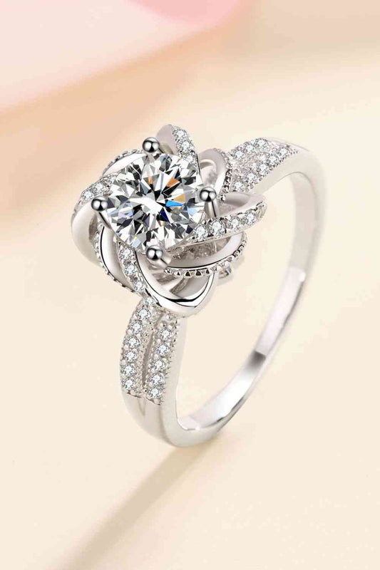 1 Carat Moissanite 925 Sterling Silver Ring