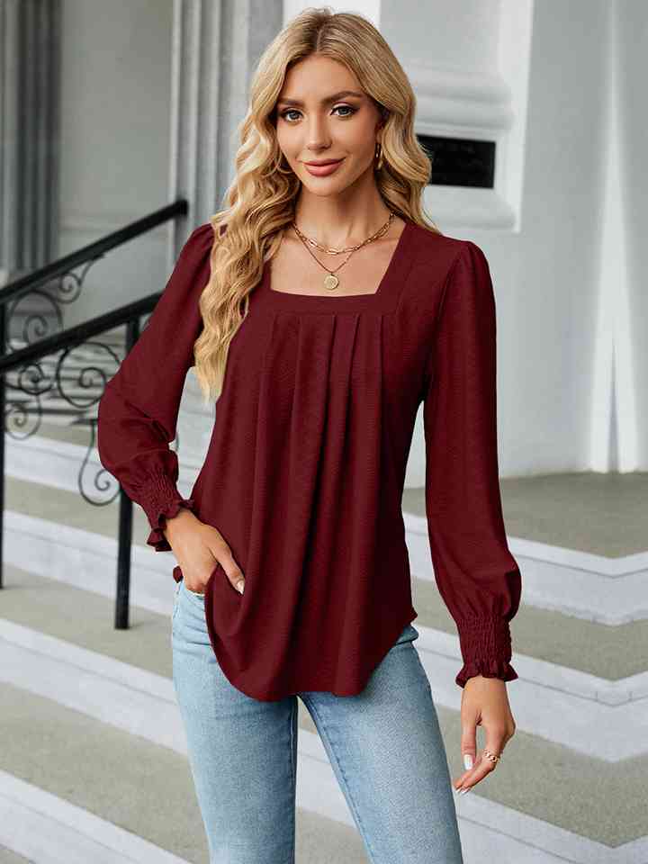 Square Neck Puff Sleeve Blouse - Create the impossible