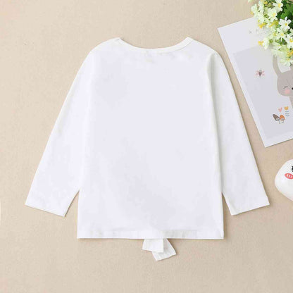 Round Neck Butterfly Graphic Long Sleeve T-Shirt