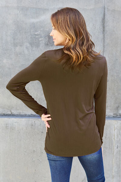 Basic Bae Full Size Round Neck Long Sleeve Top - Create the impossible