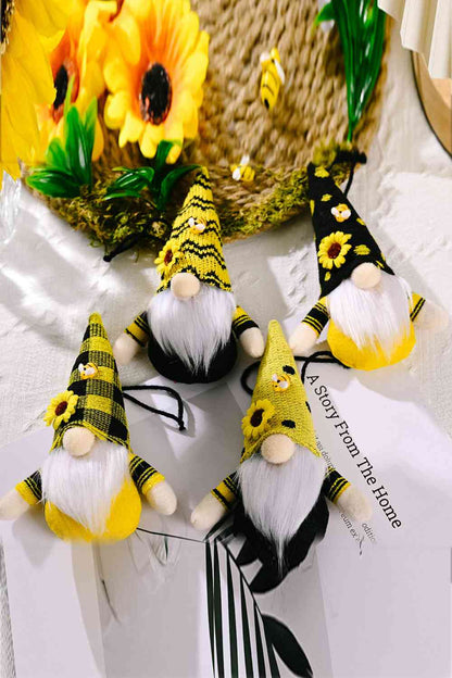 Random 4-Pack Sunflower Faceless Gnome Ornaments