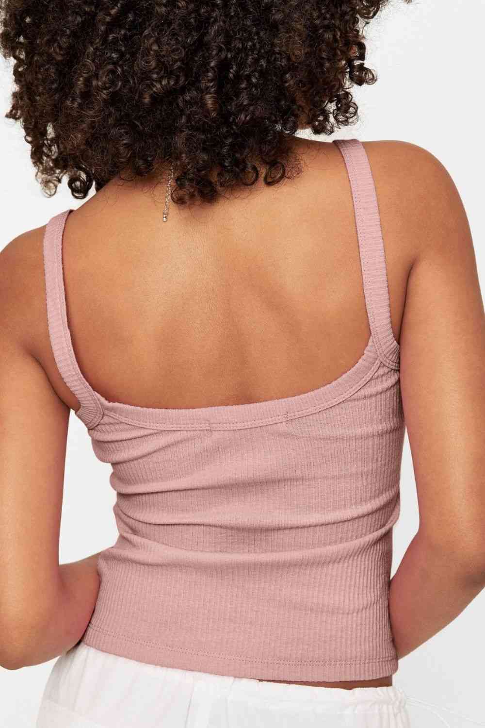 In Your Dreams Ribbed Cropped Cami