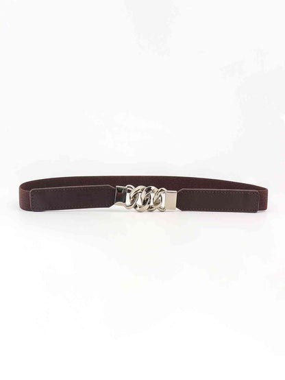 Zinc Alloy Buckle Elastic PU Belt