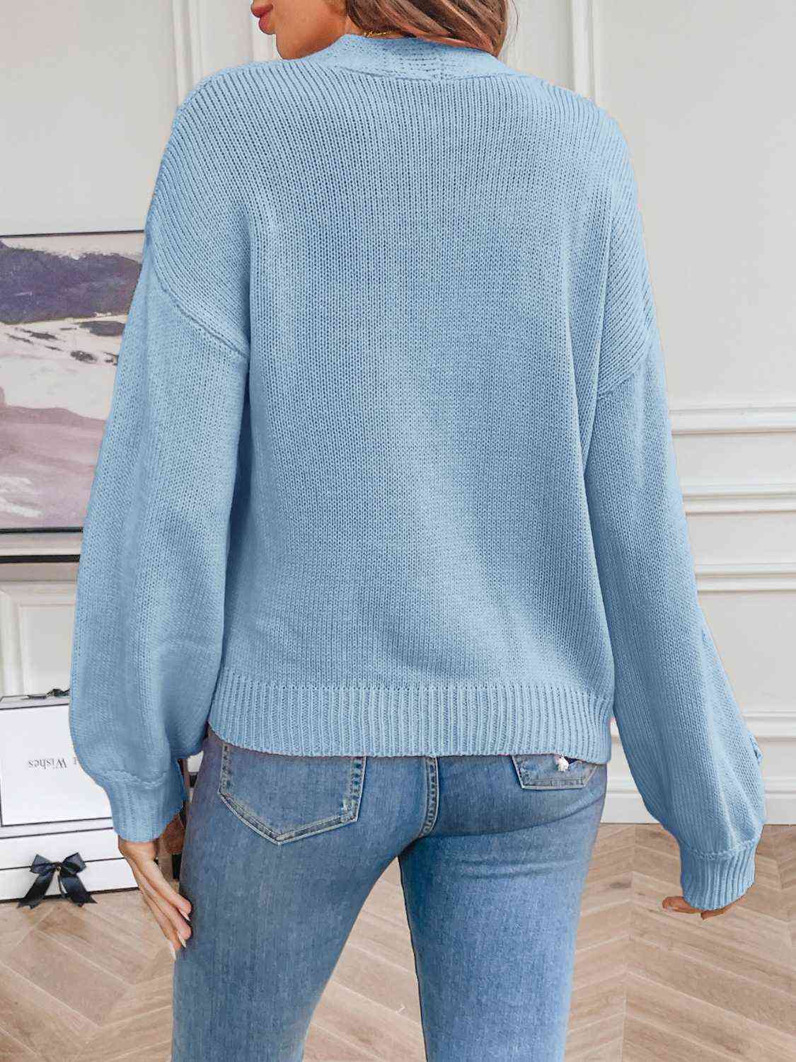 Floral Long Sleeve Open Front Cardigan - Create the impossible