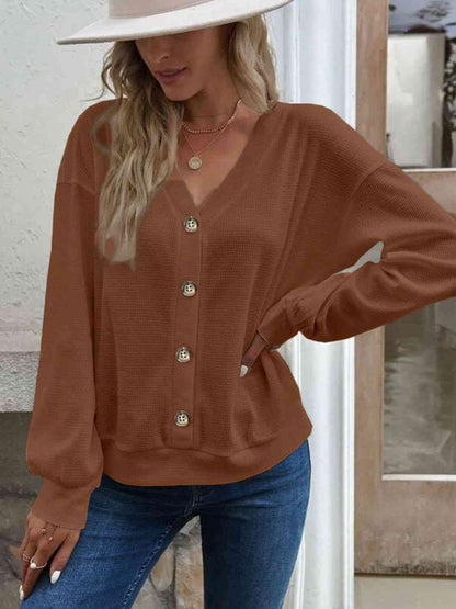 V-Neck Dropped Shoulder Blouse - Create the impossible