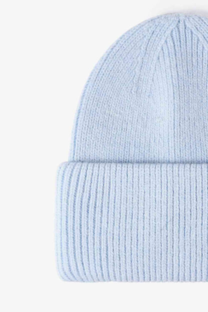 M Rib-Knit Cuff Beanie