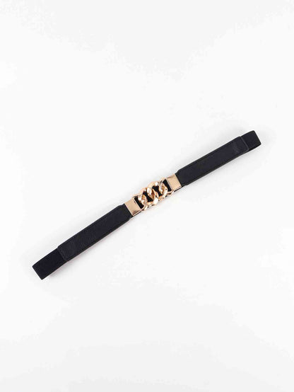 Zinc Alloy Buckle Elastic PU Belt