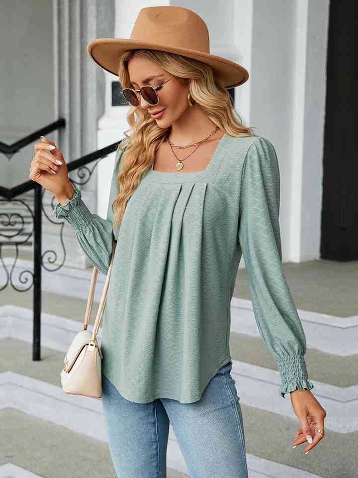 Square Neck Puff Sleeve Blouse - Create the impossible