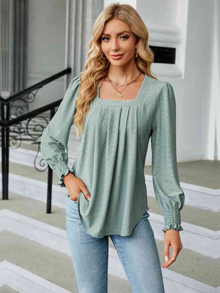 Square Neck Puff Sleeve Blouse - Create the impossible