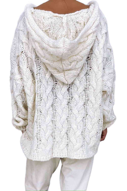 Cable-Knit Hooded Sweater - Create the impossible
