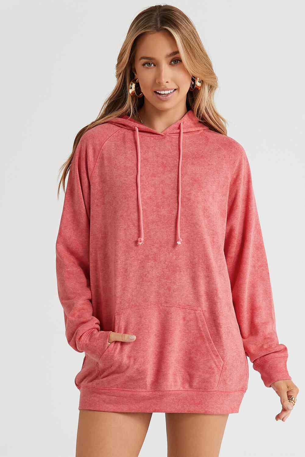 Long Sleeve Front Pocket Hoodie