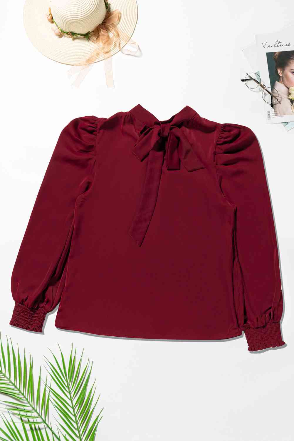 Mock Neck Puff Sleeve Blouse - Create the impossible