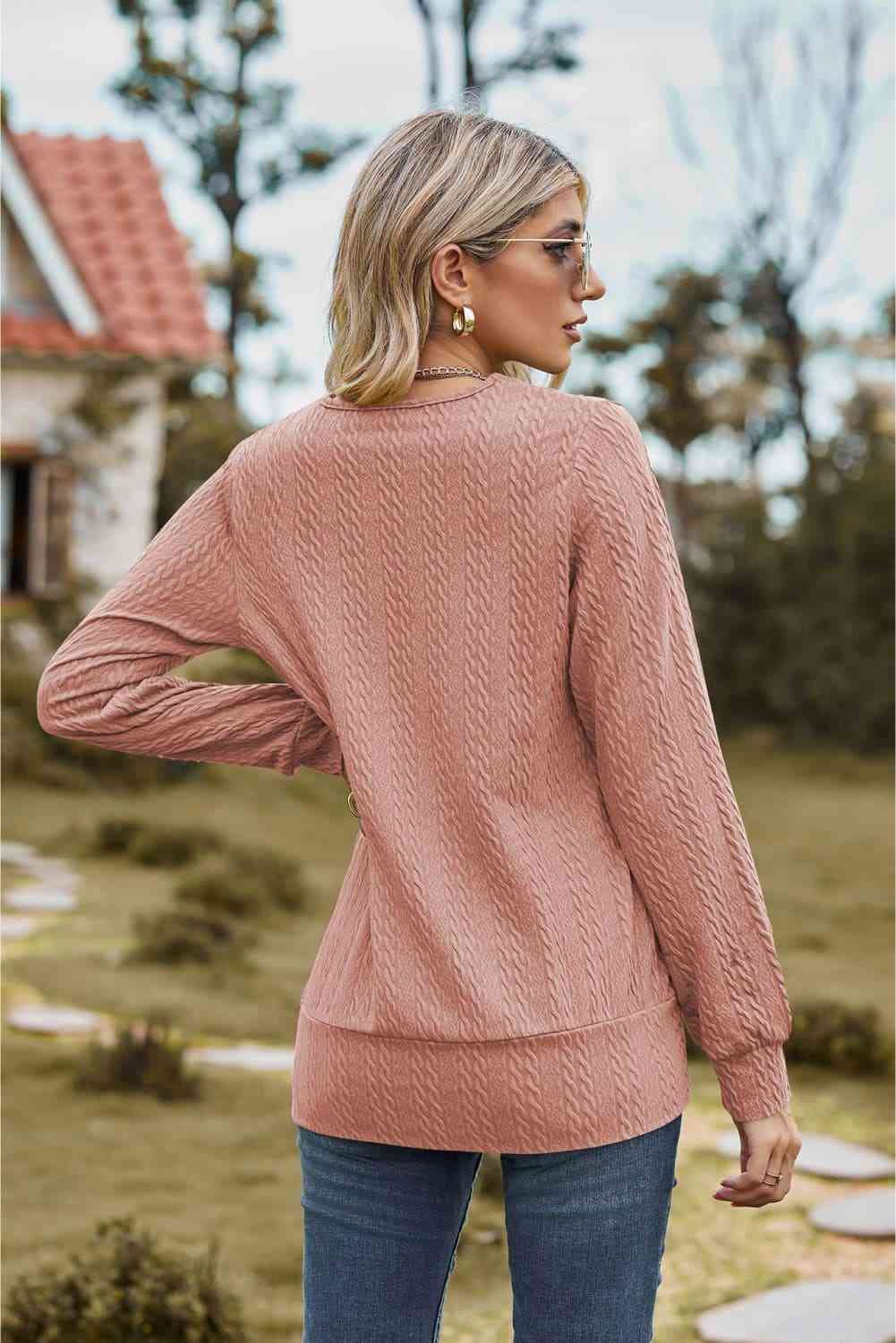 Square Neck Long Sleeve Blouse - Create the impossible