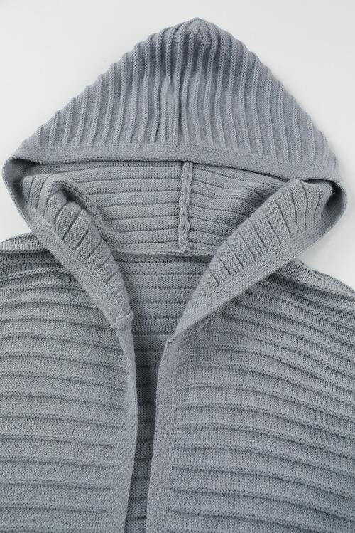 Open Front Longline Hooded Cardigan - Create the impossible