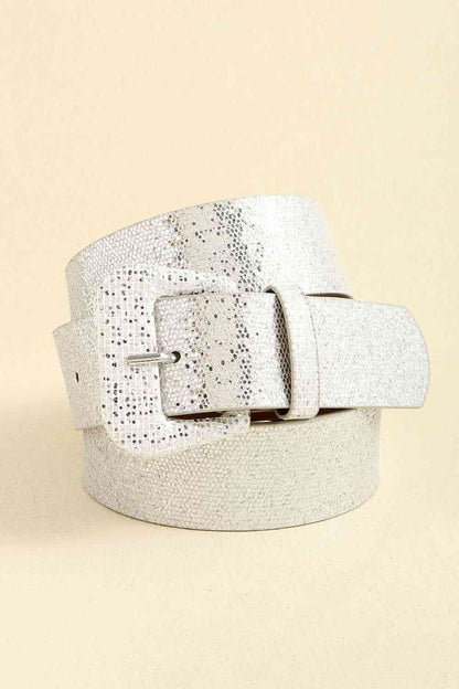 Glitter PU Leather Belt