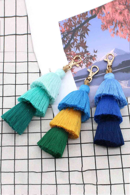 Assorted 4-Pack Multicolored Fringe Keychain - Create the impossible