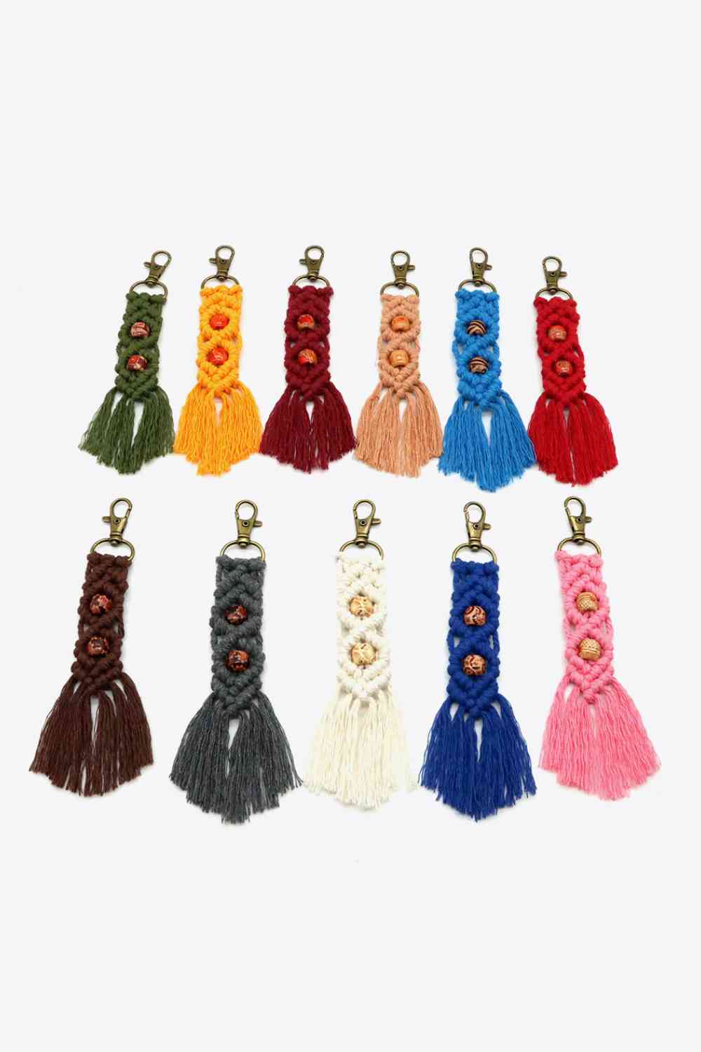 Assorted 4-Pack Handmade Macrame Fringe Keychain - Create the impossible