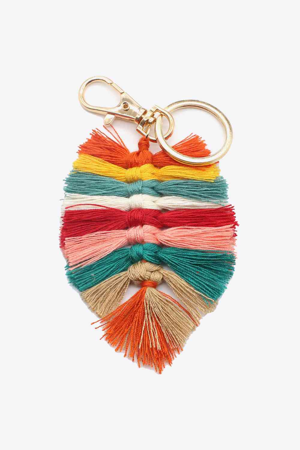 Assorted 4-Pack Leaf Shape Fringe Keychain - Create the impossible