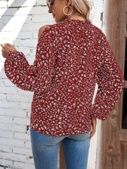 Floral Cold-Shoulder Blouse - Create the impossible